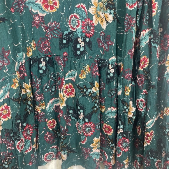 Nurture by Westbound Woman Floral Babydoll Blouse Size 3X‎ Boho Moody Green Plus - Picture 10 of 10